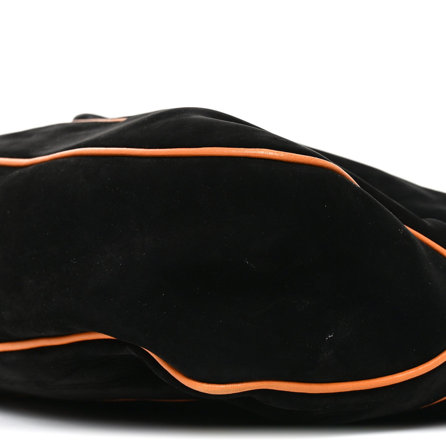 Nubuck Medium New Jackie Shoulder Bag Black Orange