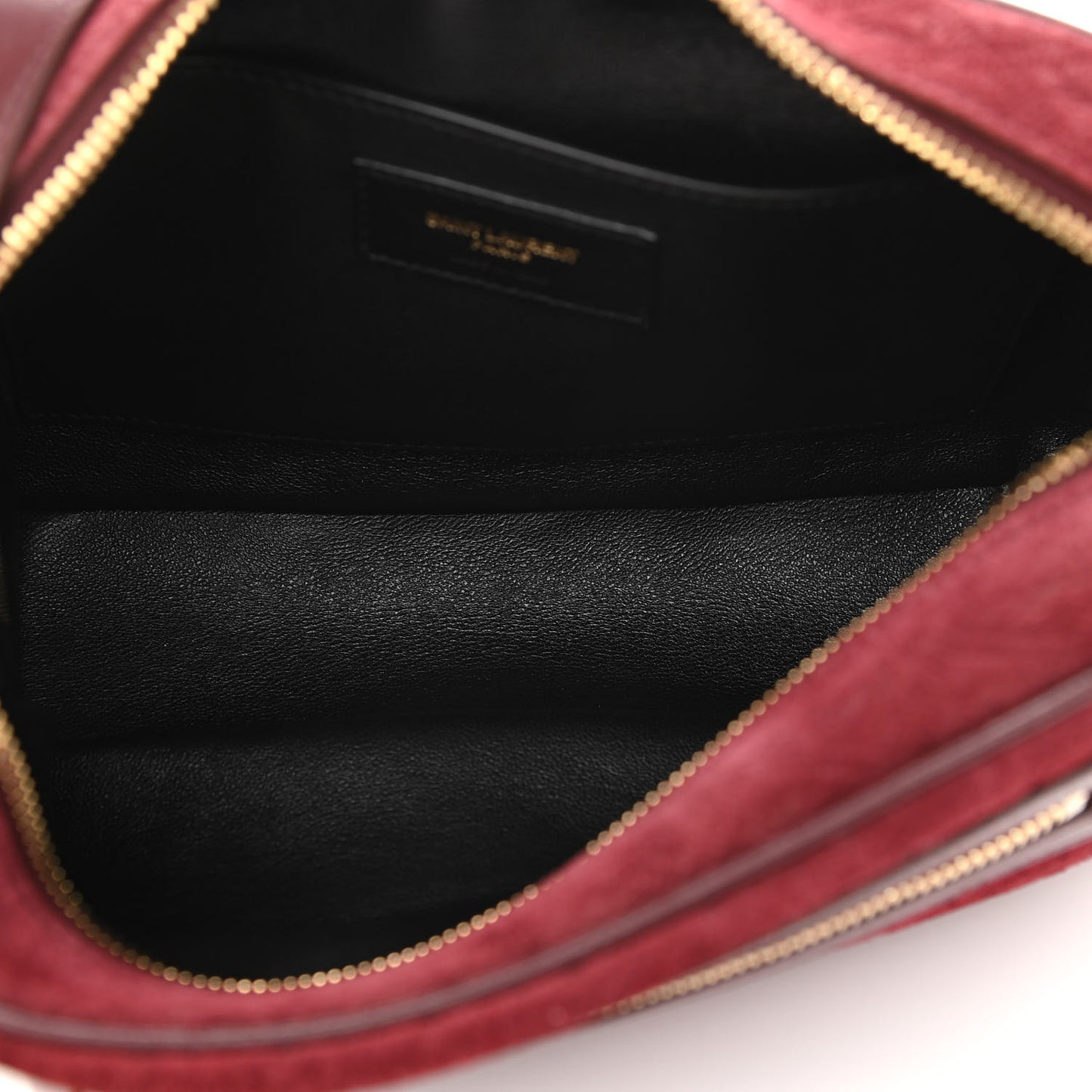 Suede Monogram All Over Camera Bag Burgundy