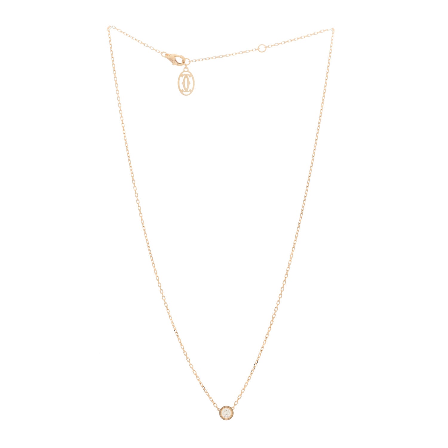 Cartier 18K Pink Gold Diamond LM D'Amour Pendant Necklace 3 of 6