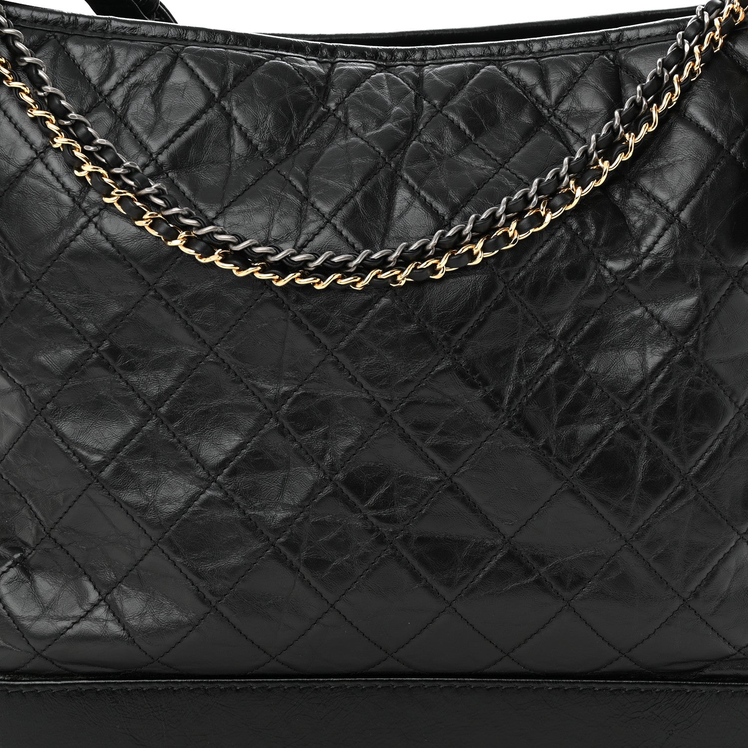 Chanel Aged Calfskin Quilted Maxi Gabrielle Hobo Black 8 of 15