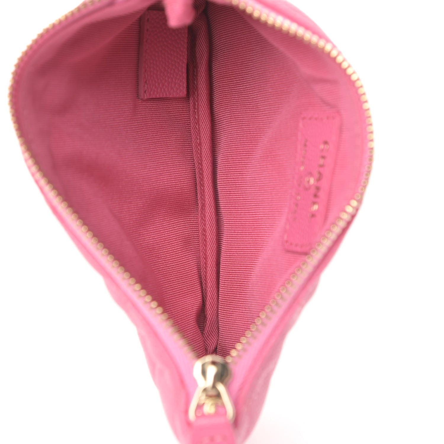 Chanel Caviar Quilted Small Cosmetic Case Pink 5 of 7