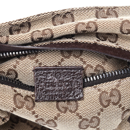 Gucci GG Monogram Double Pocket Belt Bag Dark Brown 7 of 8