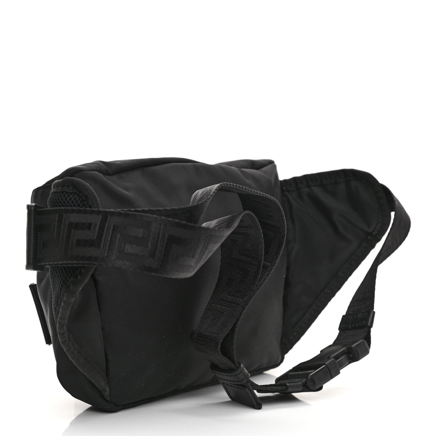 Nylon Palazzo Medusa Belt Bag Black