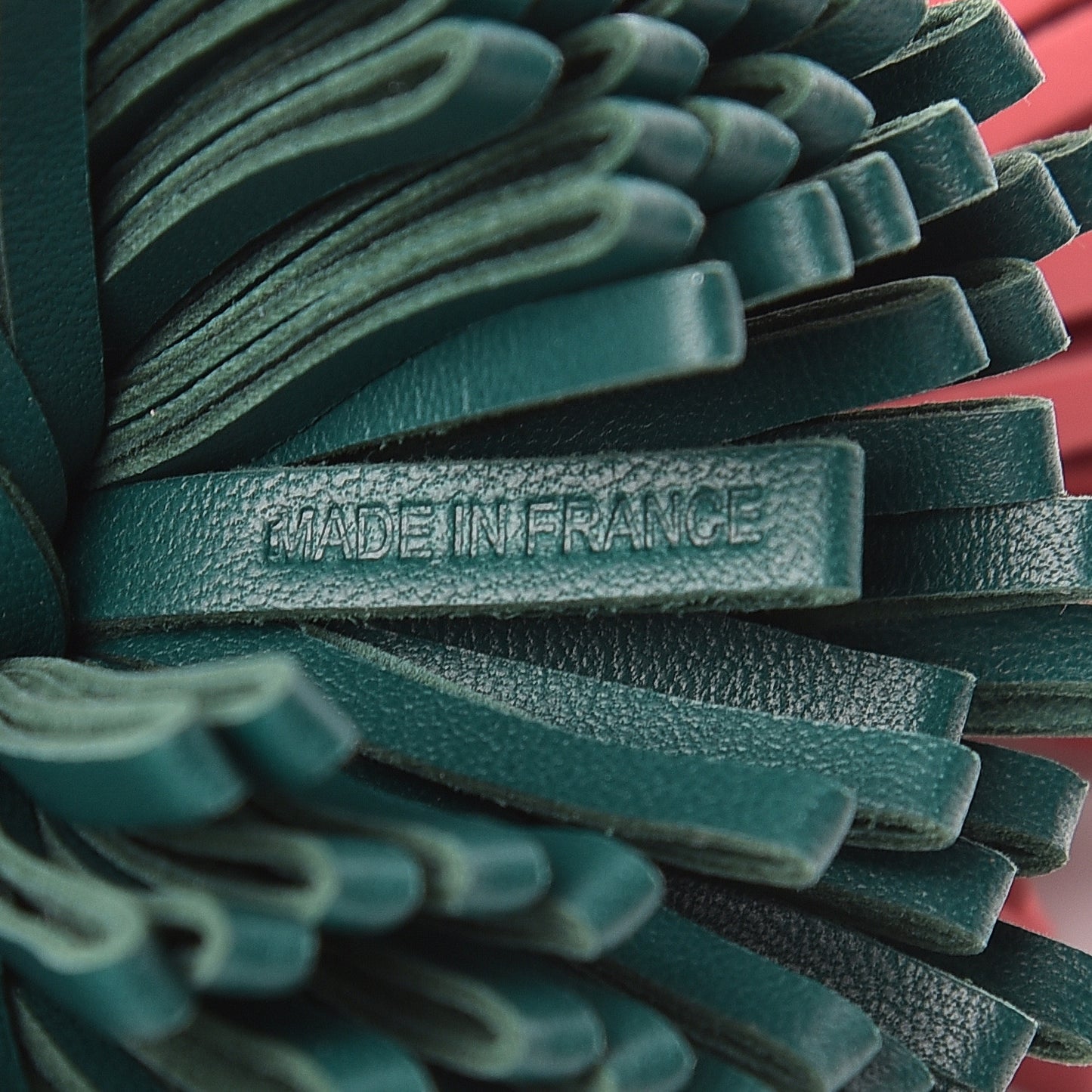 Lambskin Carmen Uno-Dos Key Holder Rose Azalee Malachite