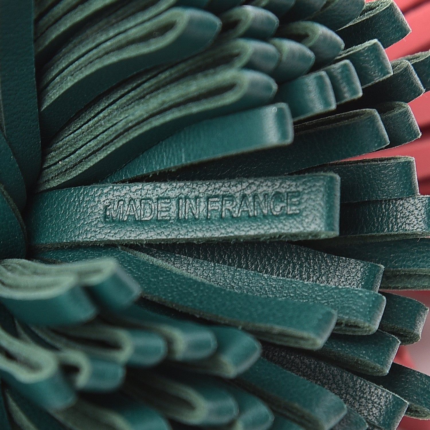 Hermes Lambskin Carmen Uno-Dos Key Holder Rose Azalee Malachite 3 of 4