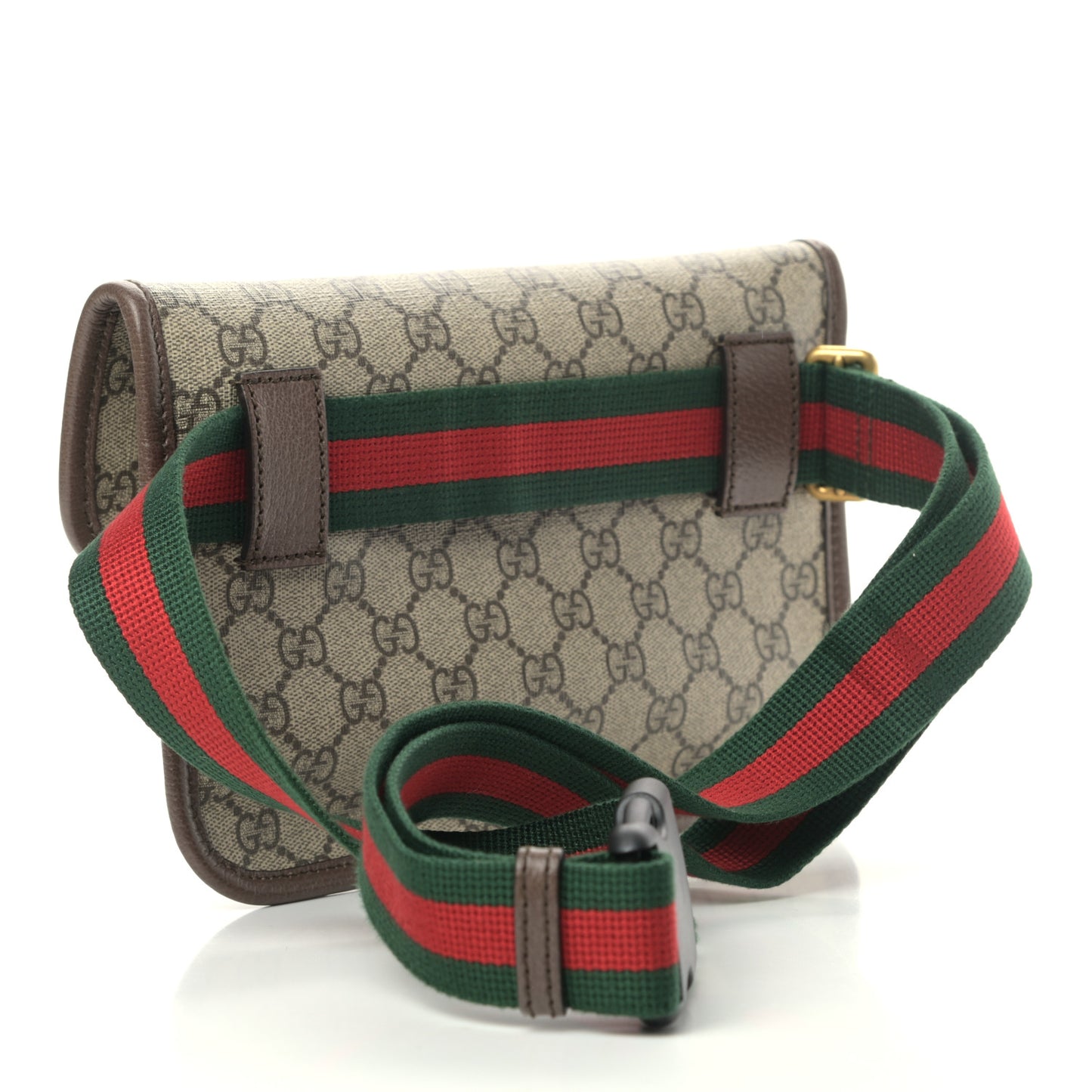 GG Supreme Monogram Neo Vintage Web Belt Bag Brown