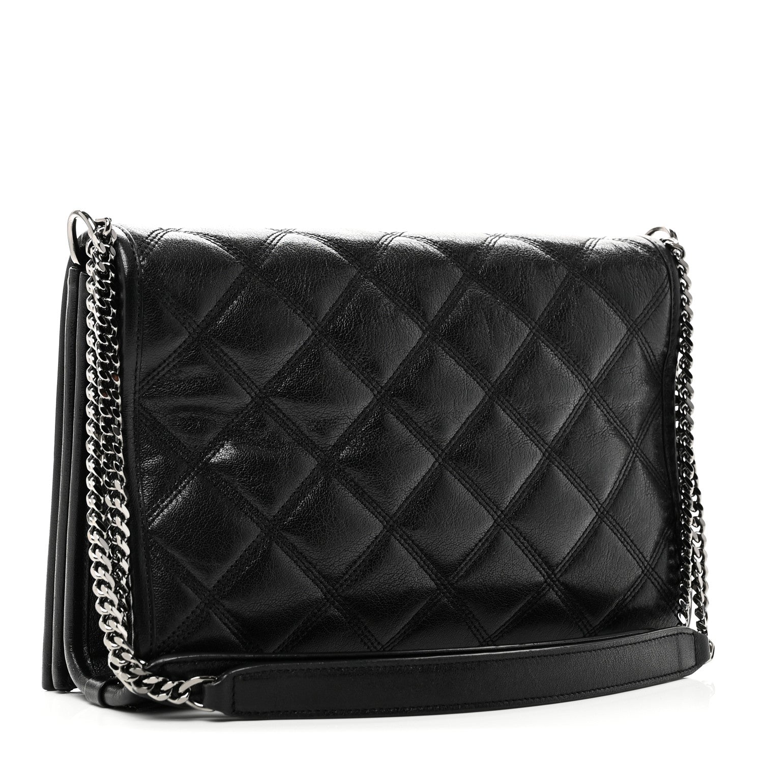 Saint Laurent Lambskin Quilted Mini Becky Chain Bag Black 3 of 10