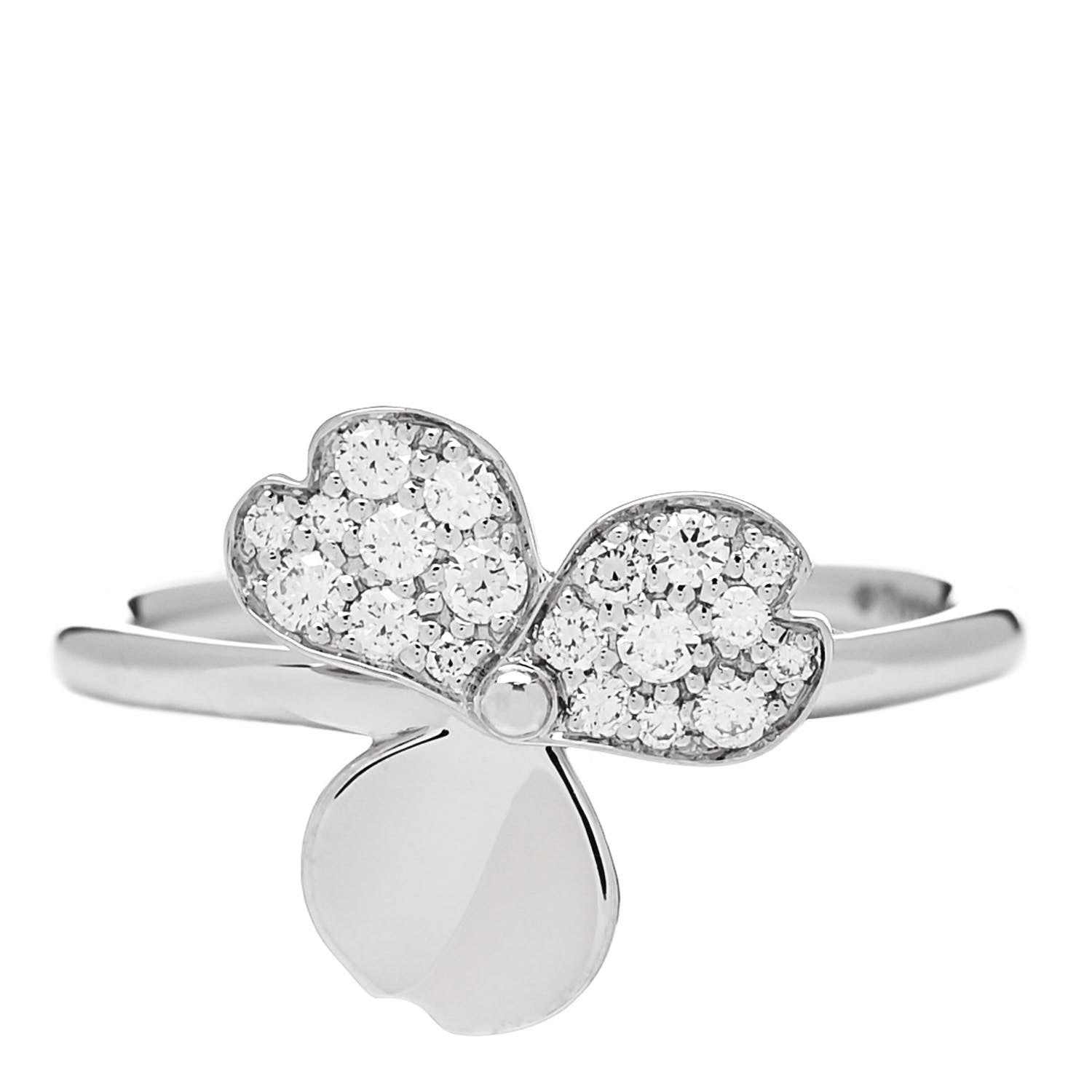 Tiffany Platinum Diamond Paper Flowers Ring 52 6 1 of 6
