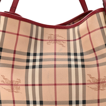 Burberry Haymarket Check Small Canterbury Tote Red 7 of 10