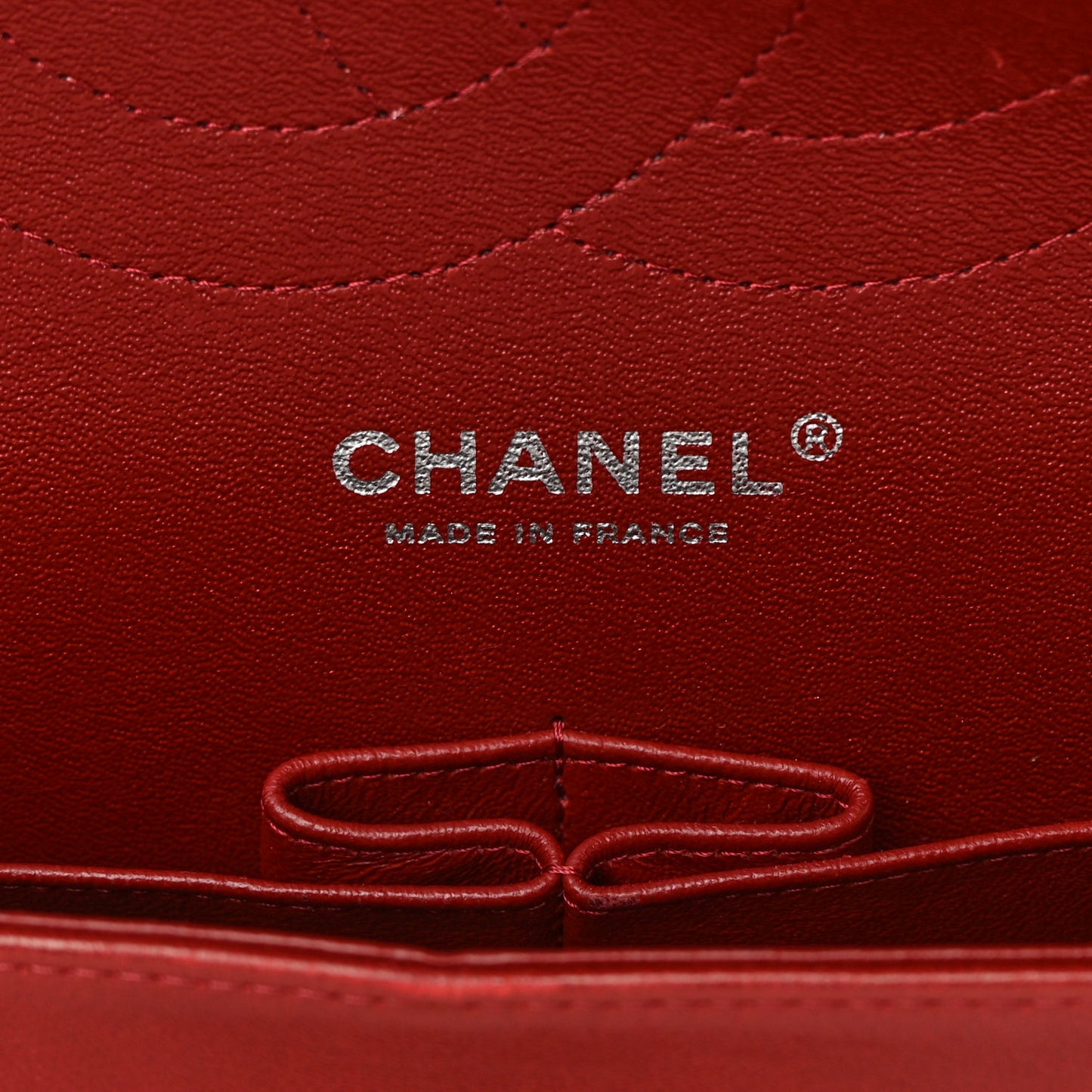 Lambskin Quilted Jumbo Double Flap Red