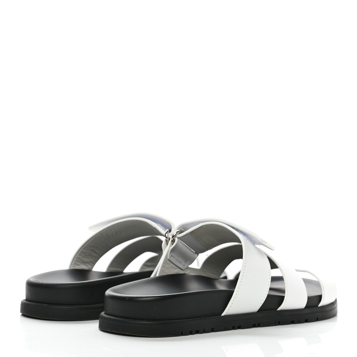 Hermes Calfskin Womens Chypre Sandals 36 White 4 of 9