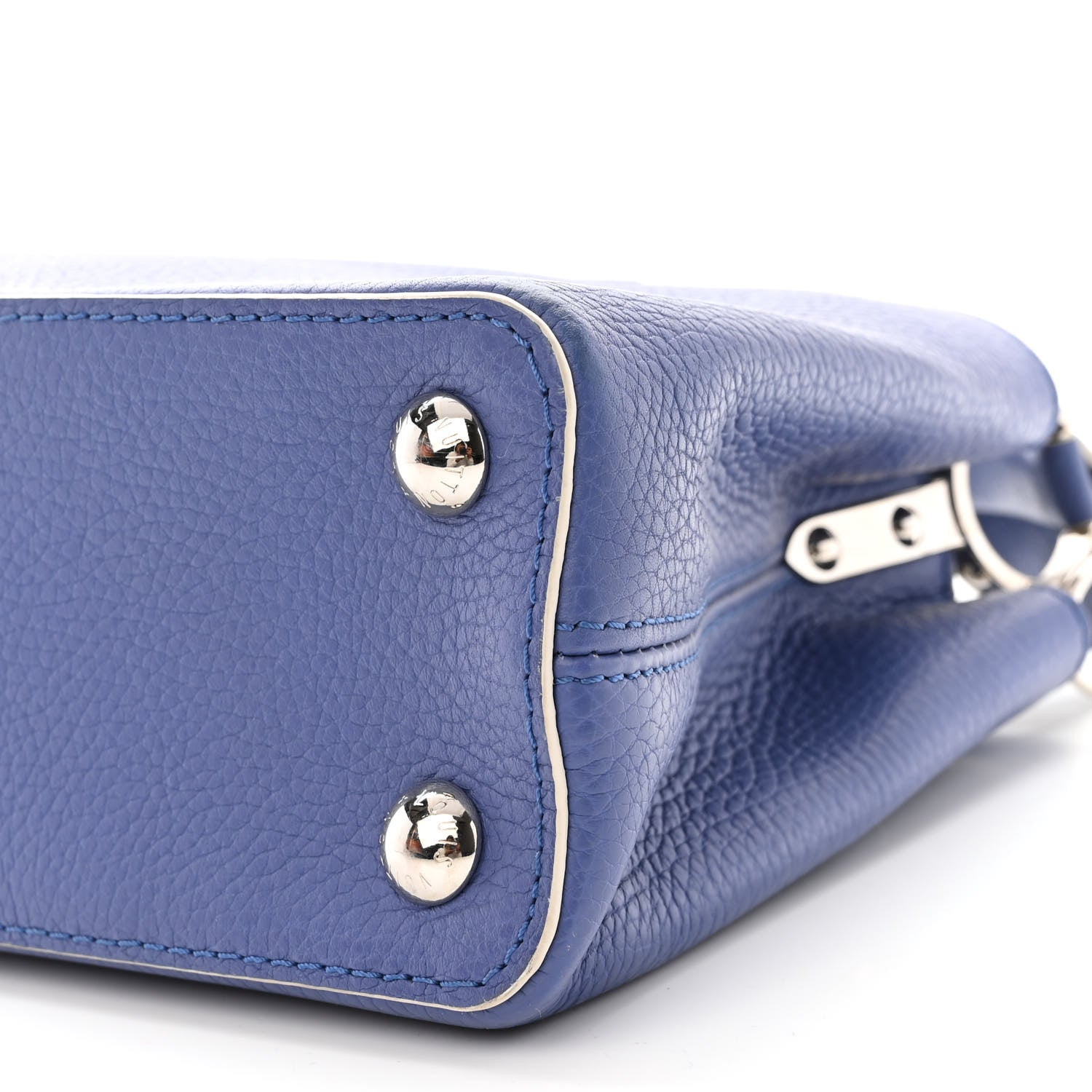 Louis Vuitton Taurillon Capucines PM Blue White 9 of 12