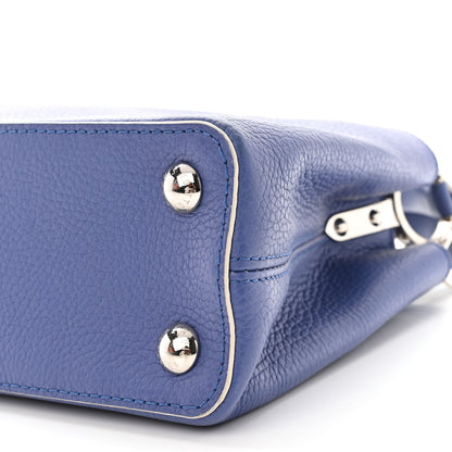 Louis Vuitton Taurillon Capucines PM Blue White 9 of 12