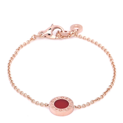 Bulgari 18K Rose Gold Mother of Pearl Carnelian BVLGARI BVLGARI Chain Bracelet 3 of 7