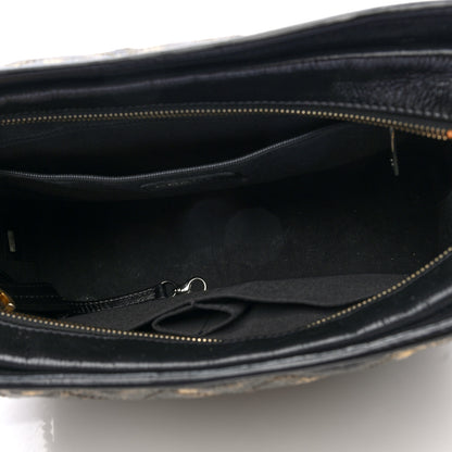 Chanel Metallic Crumpled Goatskin Quilted Medium Gabrielle Hobo Black Gold 5 of 10