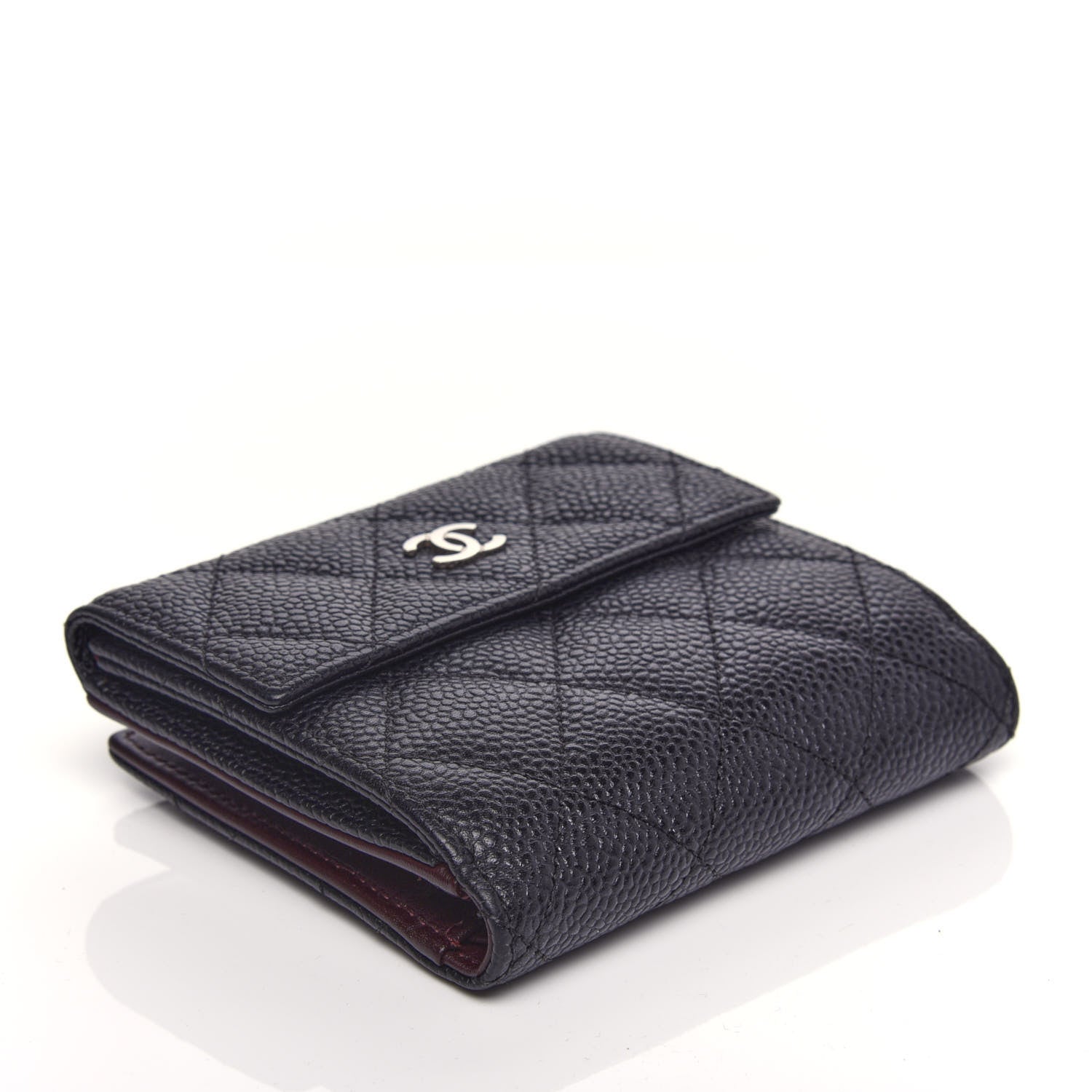 Chanel Caviar Quilted Compact French Flap Wallet Black 4 of 10