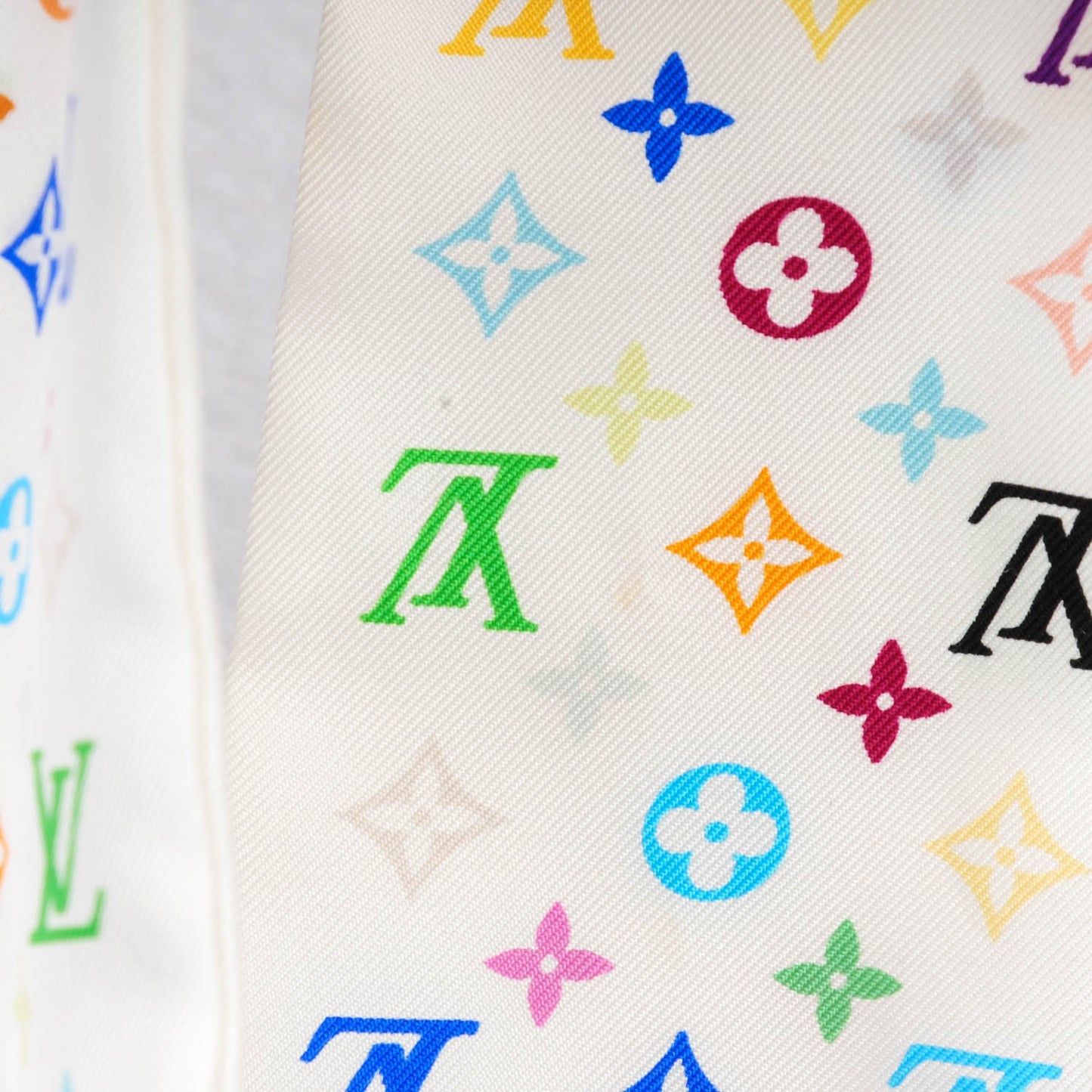 Silk Monogram Multicolor Bandeau White