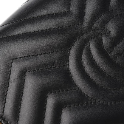 Gucci Calfskin Matelasse GG Marmont Chain Wallet Black 13 of 13