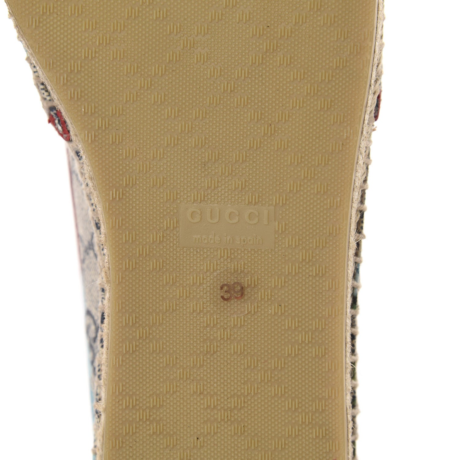 Gucci GG Supreme Monogram Blooms Espadrilles 39 Beige Blue Navy Hibiscus Red 8 of 10
