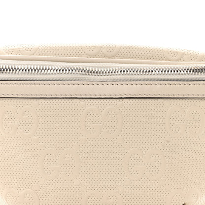 Gucci Calfskin GG Tennis Embossed Belt Bag Mystic White 8 of 14