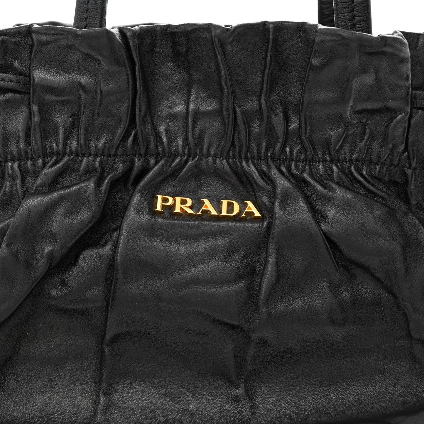 Nappa Antique Drawstring Tote Black