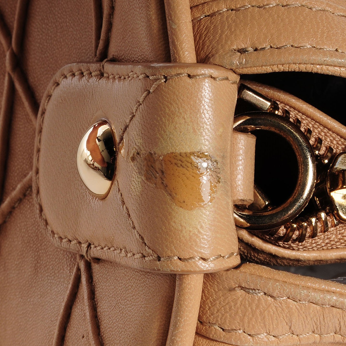 Calfskin Cannage Granville Polochon Beige