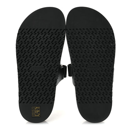 Hermes Calfskin Womens Chypre Sandals 38 Black 7 of 12