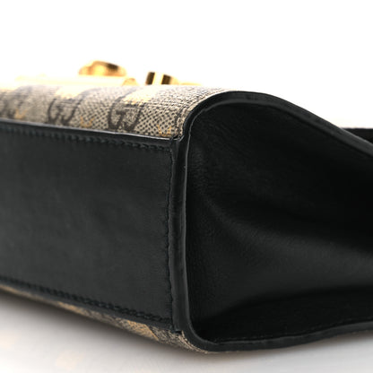 Gucci GG Supreme Monogram Bees Small Padlock Shoulder Bag Black 10 of 13