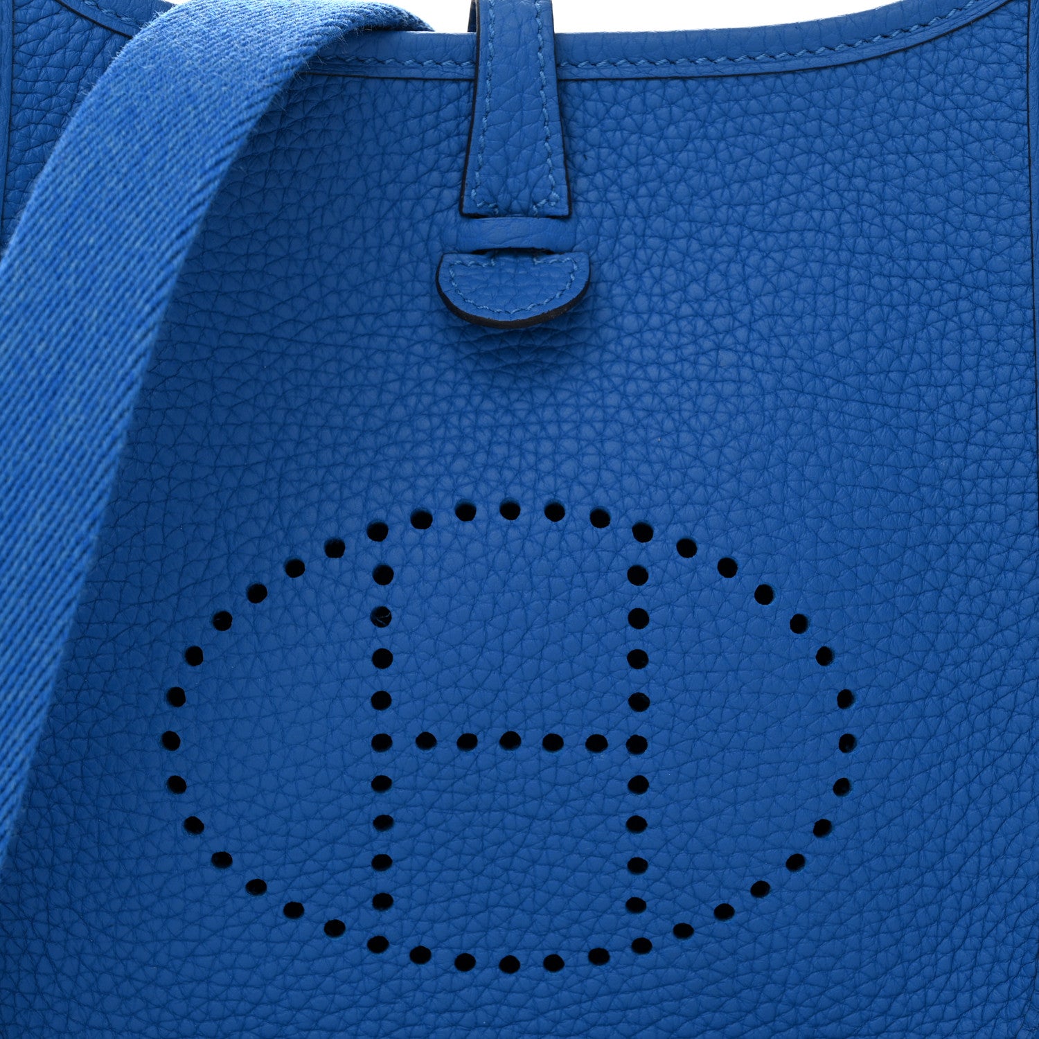 Hermes Taurillon Clemence Evelyne TPM Bleu Zellige 8 of 11