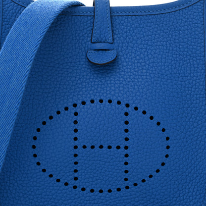 Hermes Taurillon Clemence Evelyne TPM Bleu Zellige 8 of 11