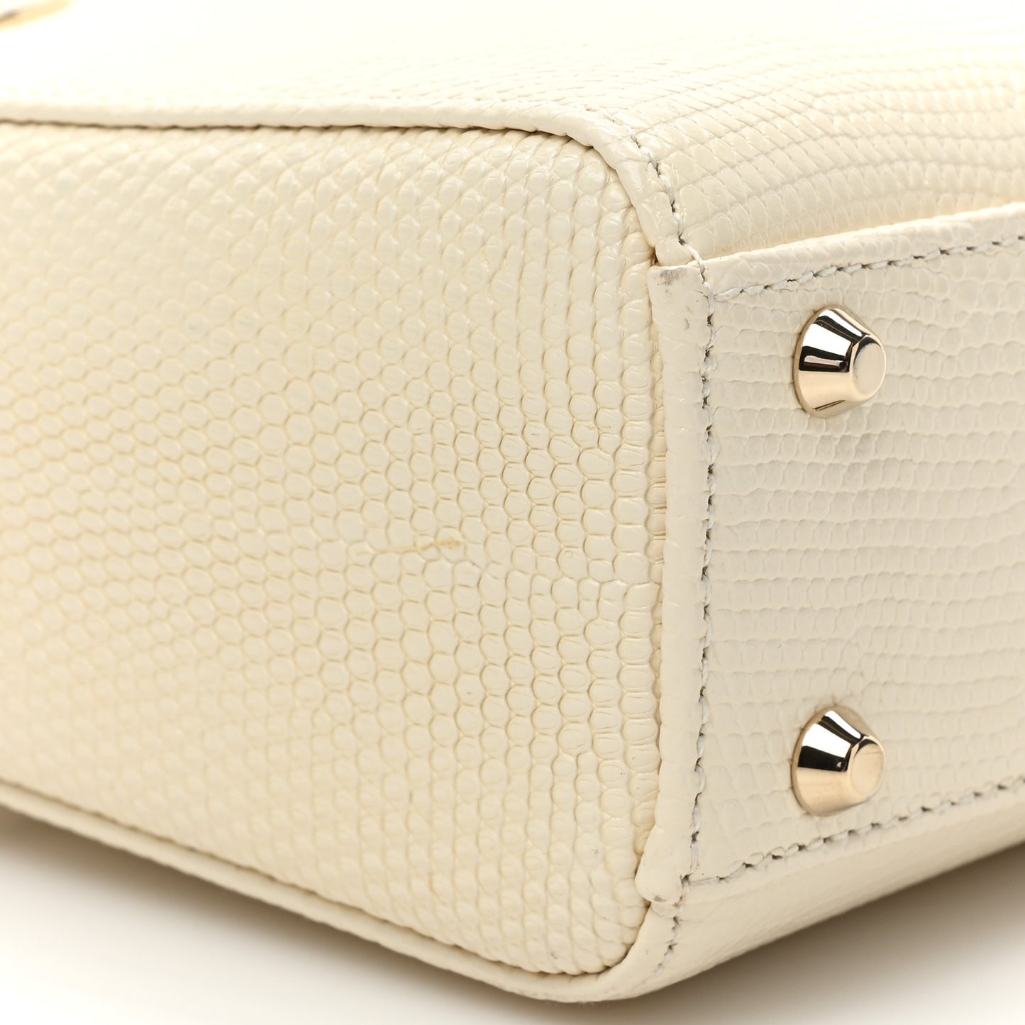 Lizard Mini Lady Dior White