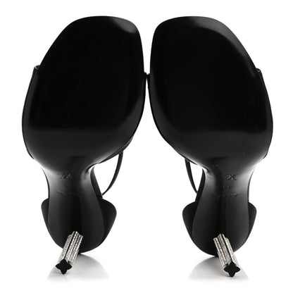 Louis Vuitton Satin Crystal Diva Sandal 38 Black 6 of 9