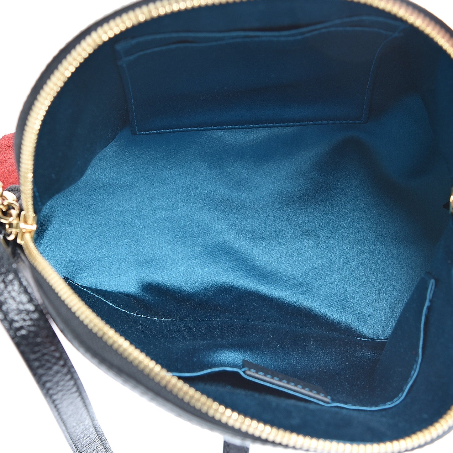 Suede Patent Web GG Small Ophidia Dome Shoulder Bag Hibiscus Red