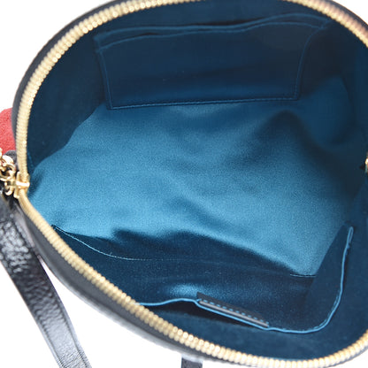 Gucci Suede Patent Web GG Small Ophidia Dome Shoulder Bag Hibiscus Red 4 of 9