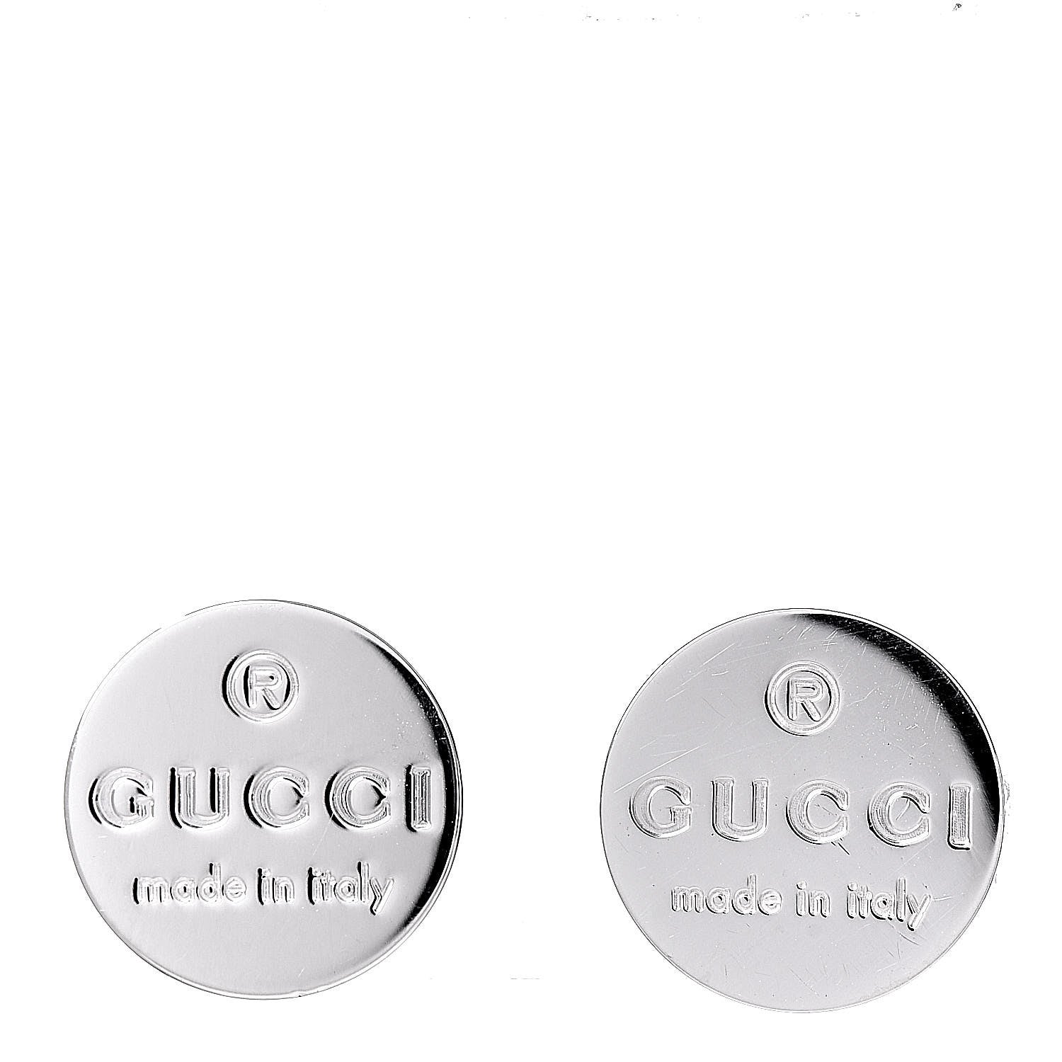 Gucci Sterling Silver Round Stud Earrings 1 of 5
