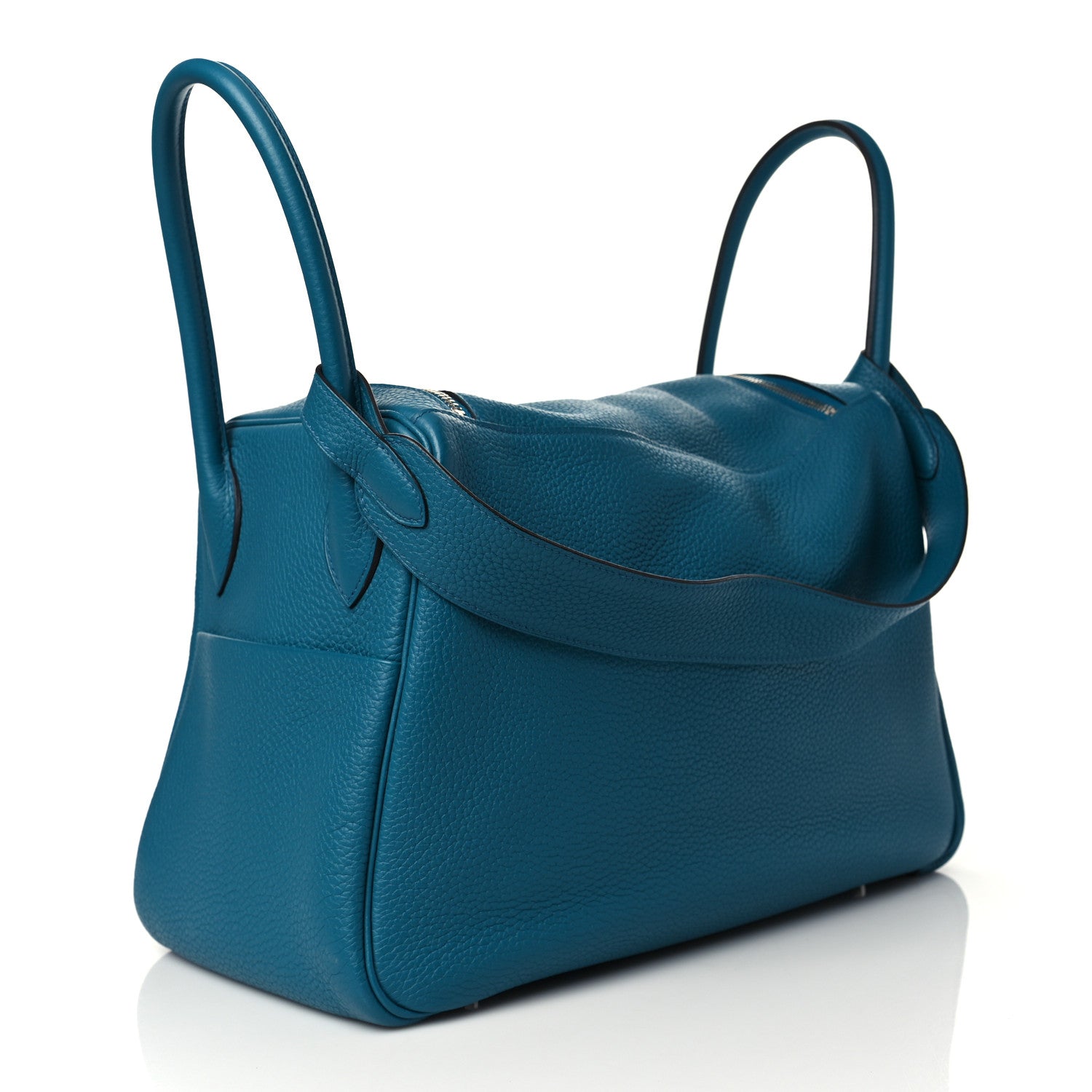 Hermes Taurillon Clemence Lindy 34 Bleu Izmir 3 of 9