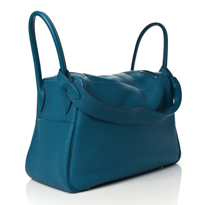 Hermes Taurillon Clemence Lindy 34 Bleu Izmir 3 of 9