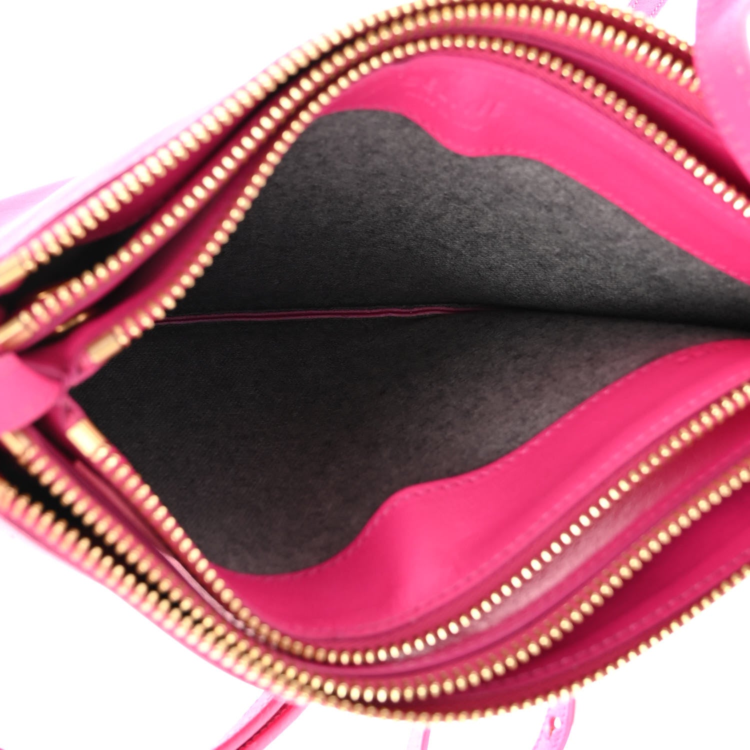 Celine Lambskin Small Trio Crossbody Bag Fluo Fuchsia 5 of 14