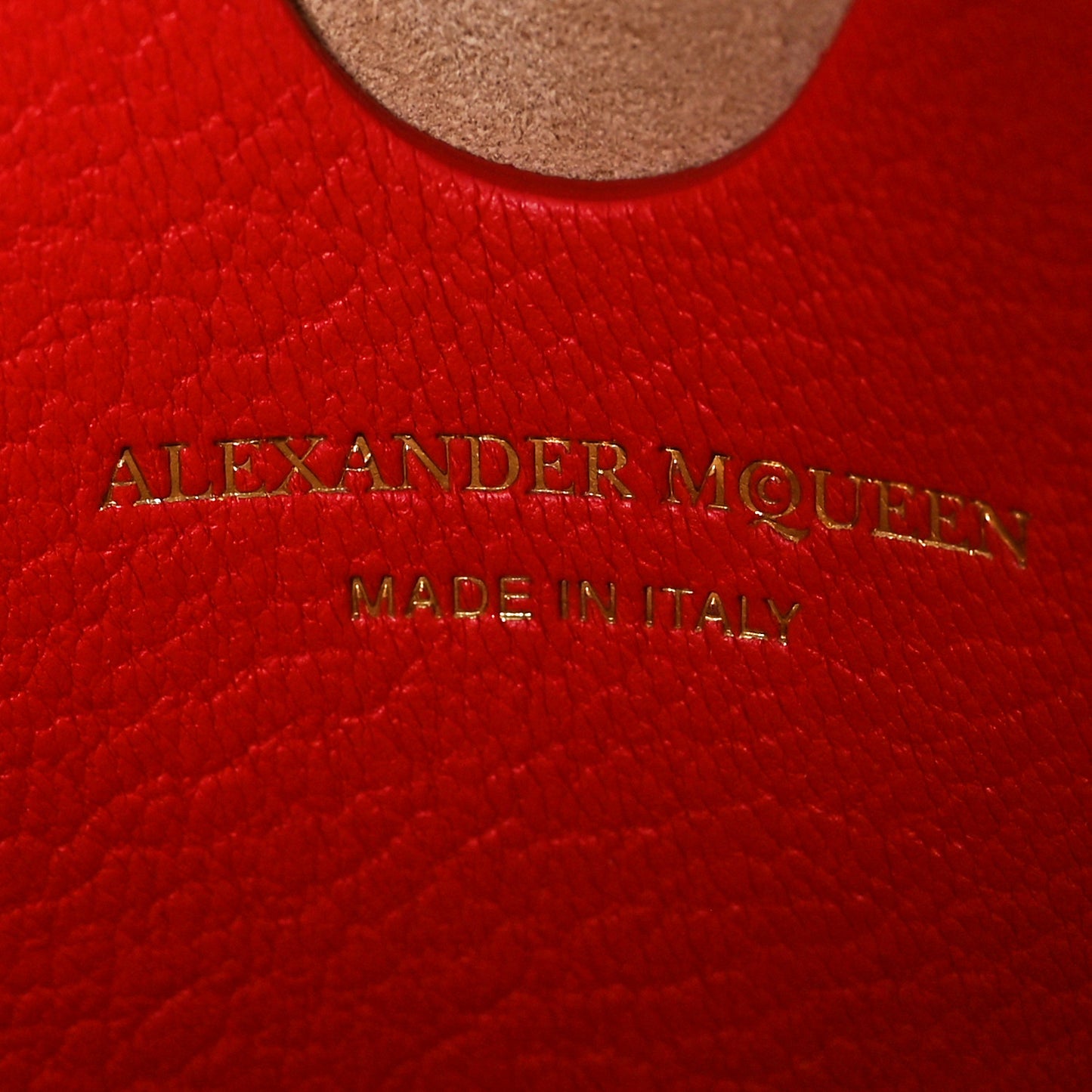 Fine Grain Goatskin Box Shoulder Bag 19 Red