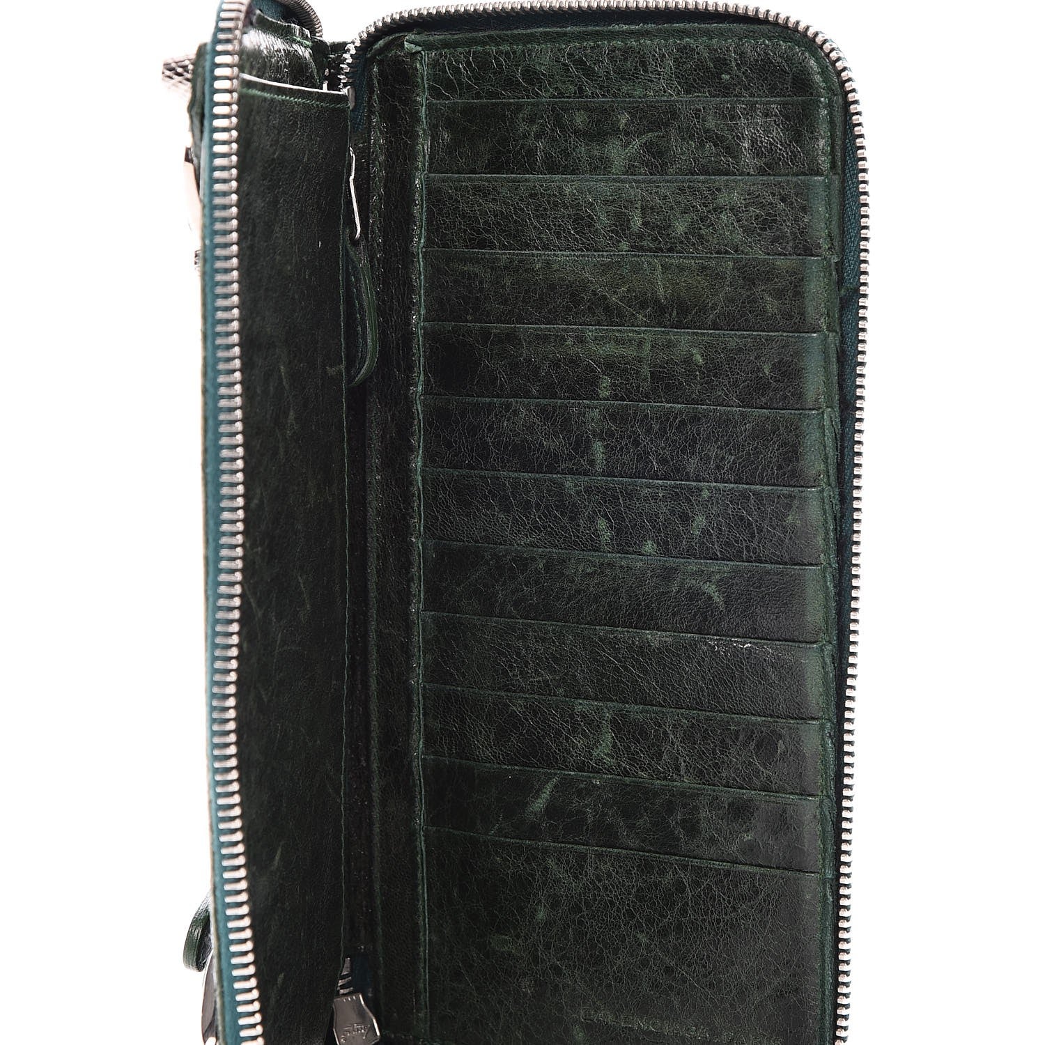Balenciaga Chevre Giant 12 Silver Hardware Compagnon Wallet Evergreen 8 of 12