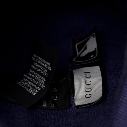 Gucci X MLB Wool Crystal NY Yankees Beanie Hat 58 Blue 5 of 7