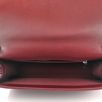 Chanel Goatskin Quilted Large CC University Top Handle Flap Burgundy 7 of 10