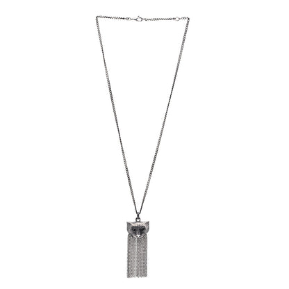 Gucci Sterling Silver Feline Tassle Necklace 2 of 5