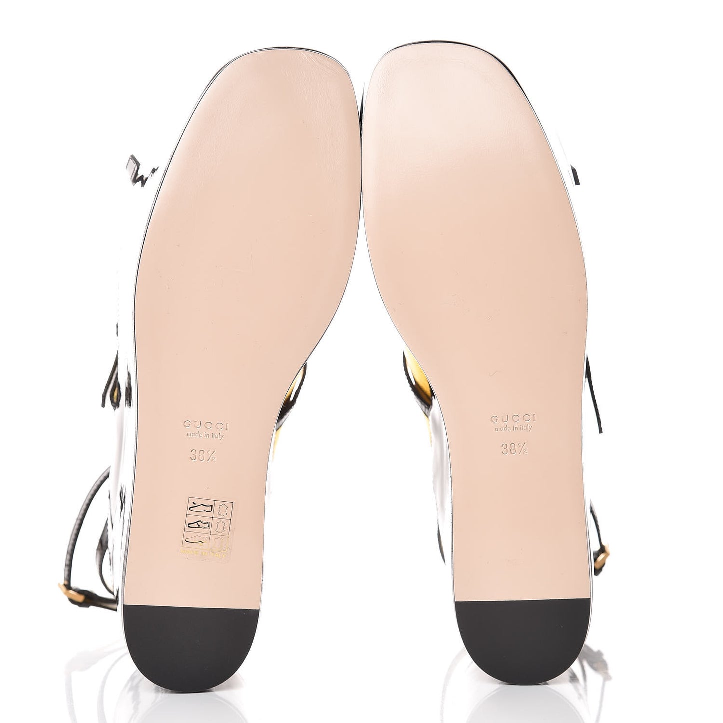 Metallic Nappa Patent Hannelore Detachable Platform Sandals 38.5 Gold
