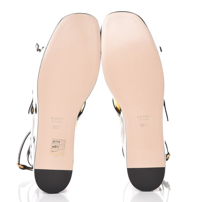 Gucci Metallic Nappa Patent Hannelore Detachable Platform Sandals 38.5 Gold 5 of 14