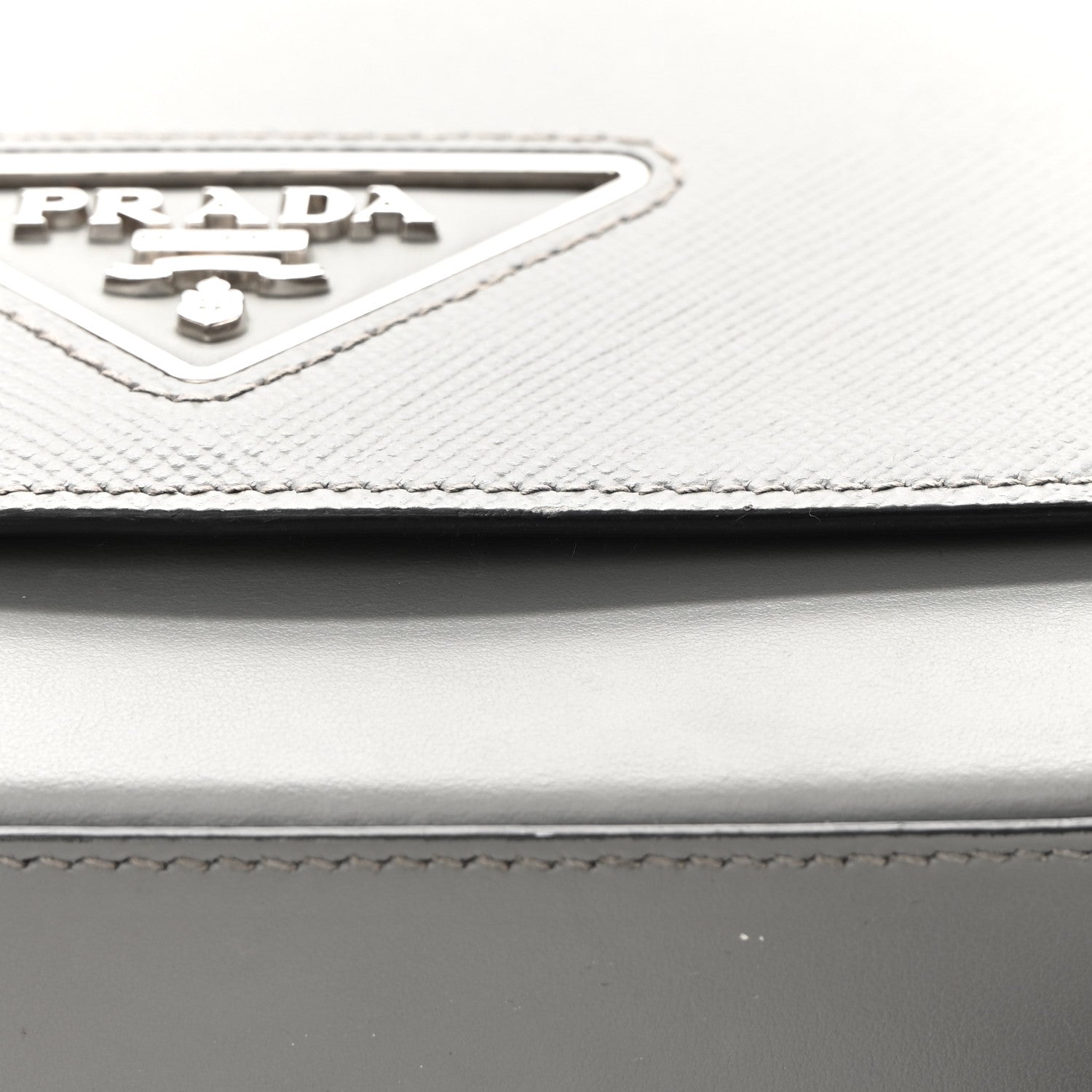 Prada Saffiano Cuir Identity Shoulder Bag Ardesia 15 of 15