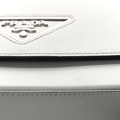 Prada Saffiano Cuir Identity Shoulder Bag Ardesia 15 of 15
