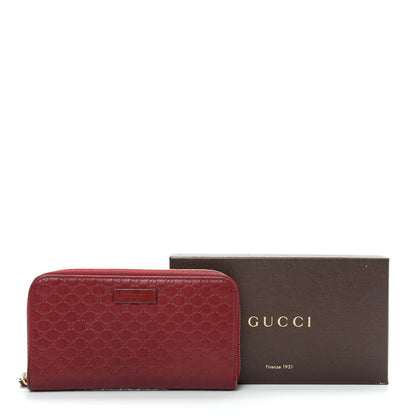 Gucci Microguccissima Zip Around Wallet Red 11 of 11