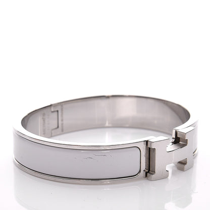Hermes Enamel Narrow Clic Clac H Bracelet PM White 4 of 7