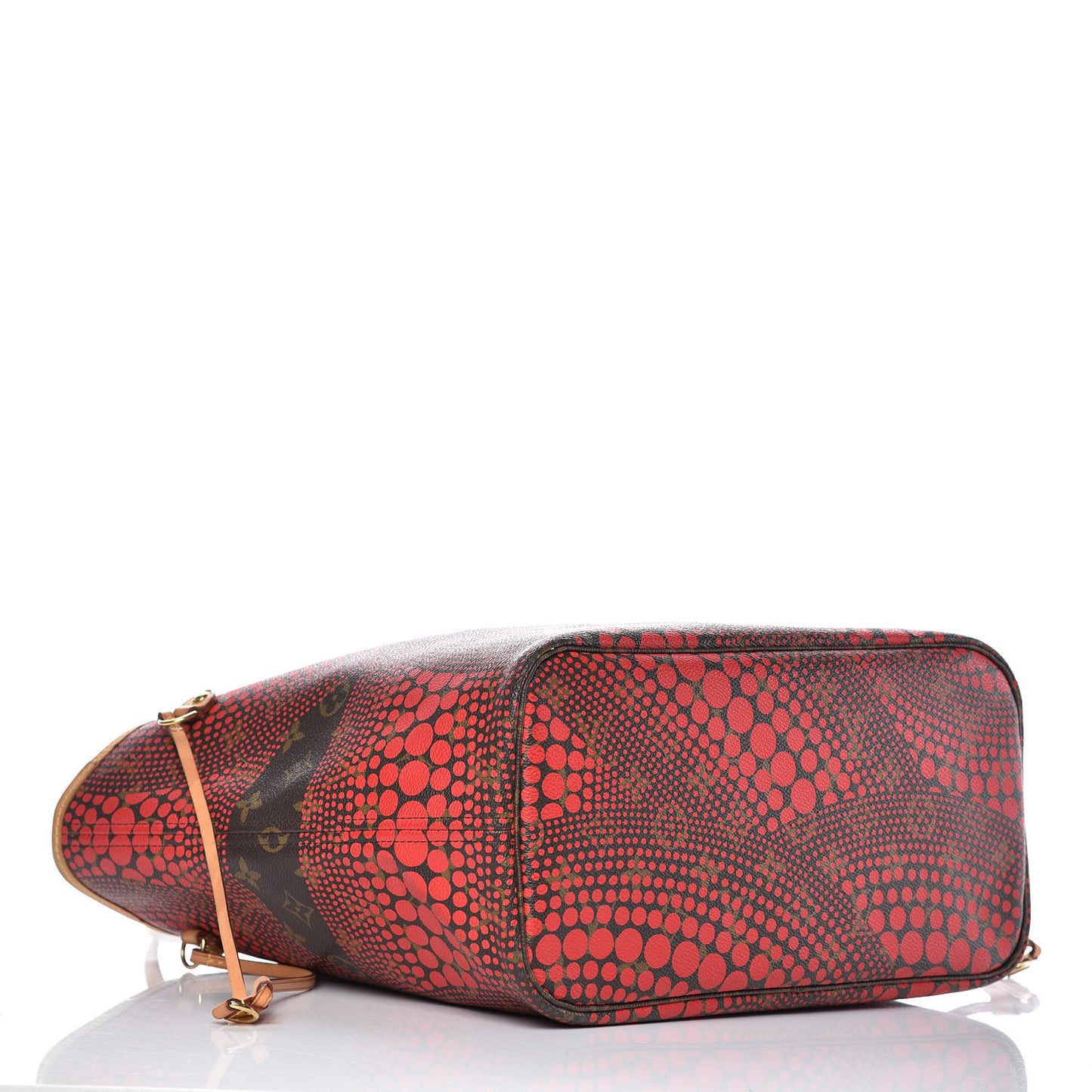 Monogram Kusama Waves Neverfull MM Red
